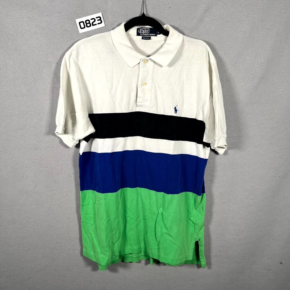 Polo by Ralph Lauren Polo Shirt Mens Medium Multicolor Colorblock Golf Tennis